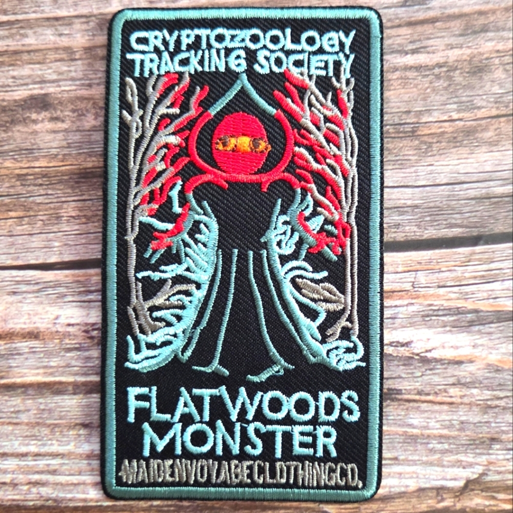 Cryptozoology Flatwoods Monster Cryptid Alien Embroidered Iron on Patch